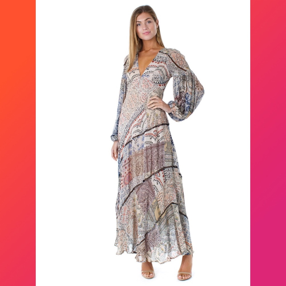 Free People Moroccan Dream Patchwork Maxi